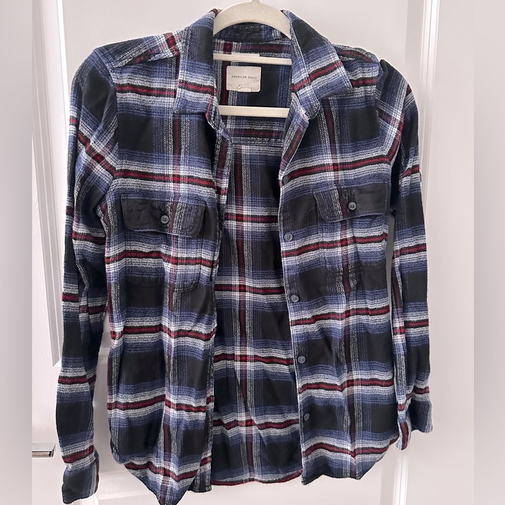 American Eagle Ahhmazingly Soft Flannel Shirt Jacket